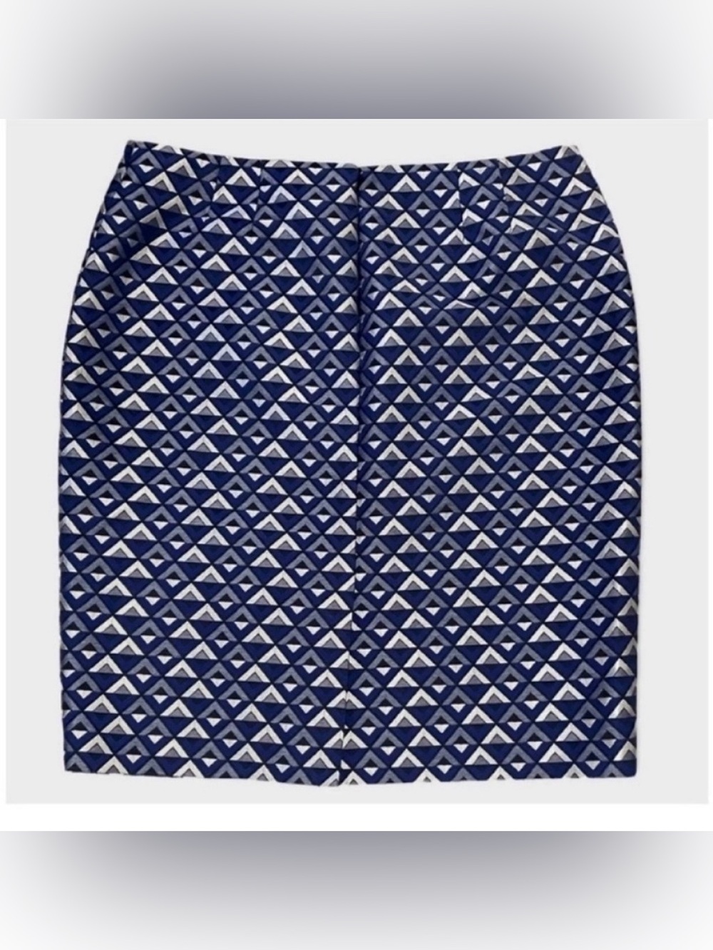 💙 Blue and White Geo Triangle JONES STUDIO Skirt - Size 10